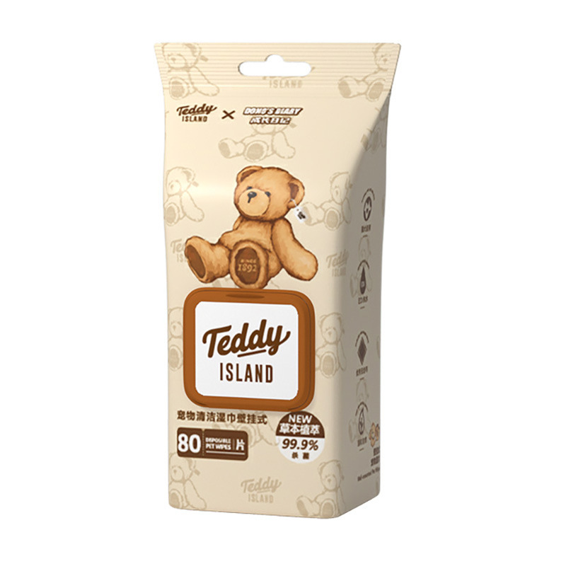 TEDDY ISLAND宠物可挂湿巾清洁狗狗湿巾免洗擦泪痕加厚湿纸巾批发|undefined