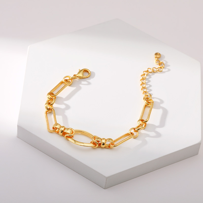 Retro Geometric Copper Bracelets 1 Piece