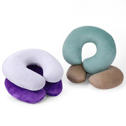 Practical multifunctional crystal U-shaped pillow, simple style business home office shoulder and neck protection pillow aircraft neck pillow