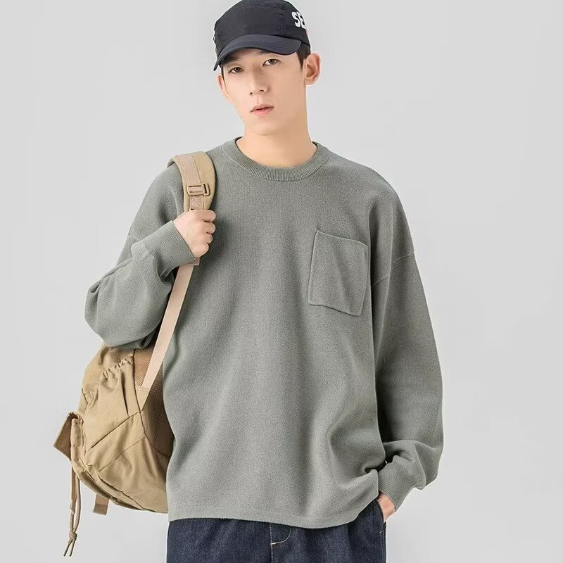 Heavyweight Solid Color Long-Sleeve T-Shirt for Men and Women, Autumn and Winter American Style Trendy Brand New Versatile Base Shirt, Crew Neck T-Shirt Top Heavyweight Solid Color Long-Sleeve T-Shirt for Men and Women, Autumn and Winter American Style Trendy Brand New Versatile Base Shirt, Crew Neck T-Shirt Top