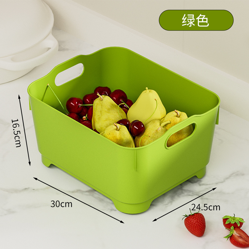 gran capacidad cuenca de drenaje cocina verduras y frutas cesto de drenaje casero con tapón de drenaje cesto de lavado de verduras lavabo de verduras