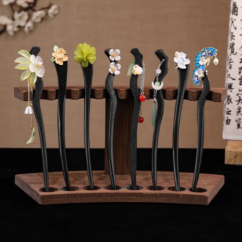 Horquilla de flores con flecos de alta gama nueva horquilla de pelo de placa Hanfu de estilo chino nuevo accesorio de falda de caballo de alta gama accesorios para la cabeza