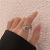 One size zirconium, cute design advanced adjustable ring, high-quality style, on index finger, internet celebrity