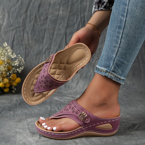Comfortable Arch Women's Wedge Flip Flops Comfortable