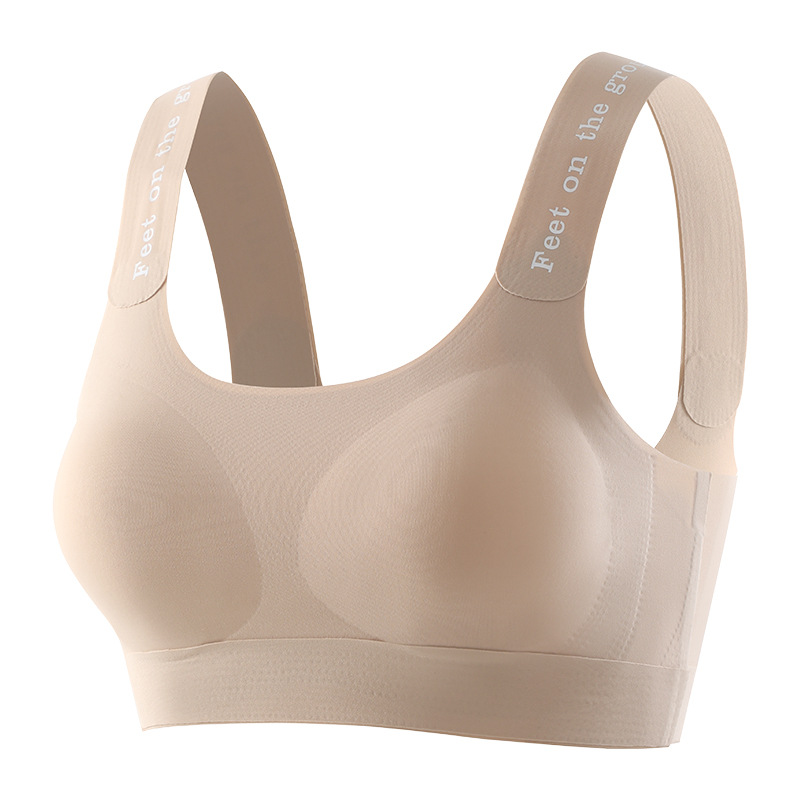 Personalizada dos etapas de desarrollo adolescente ropa interior infantil confortante anti-bumps sujetador de verano chaleco sin marcas