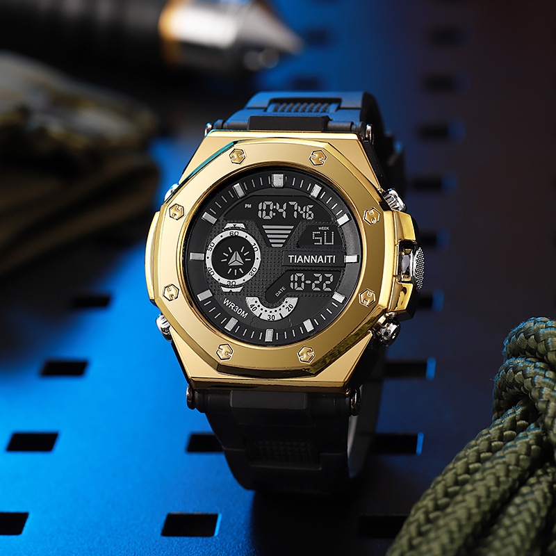 2025 tendencia personalidad juvenil reloj electrónico deportivo al aire libre nocturna reloj impermeable multifuncional reloj de pulsera estudiantil para hombres y mujeres