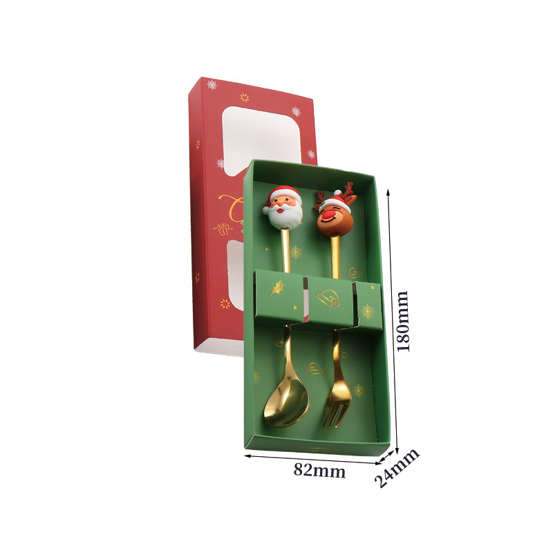 Golden 2pcs (cuchara para ancianos + horquilla de alce) - lanzamiento de agua