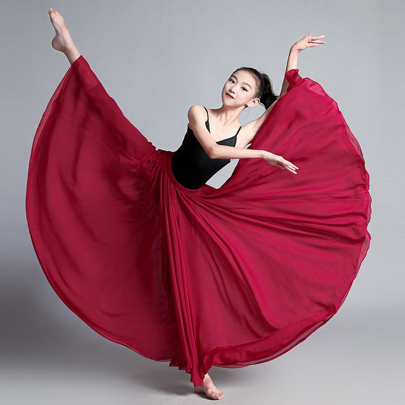 Classical dance big skirt performance clothing dresses double -layer…