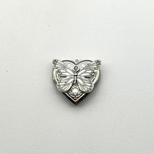Diy不锈钢环保不退色精美花纹爱心蝴蝶相盒饰品配件挂件diy材料