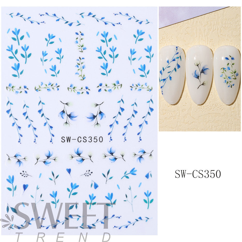 Comercio exterior transfronterizo nuevo 3D flor salvaje pegatinas de uñas pegatinas de uñas joyas al por mayor serie SWCS image 6