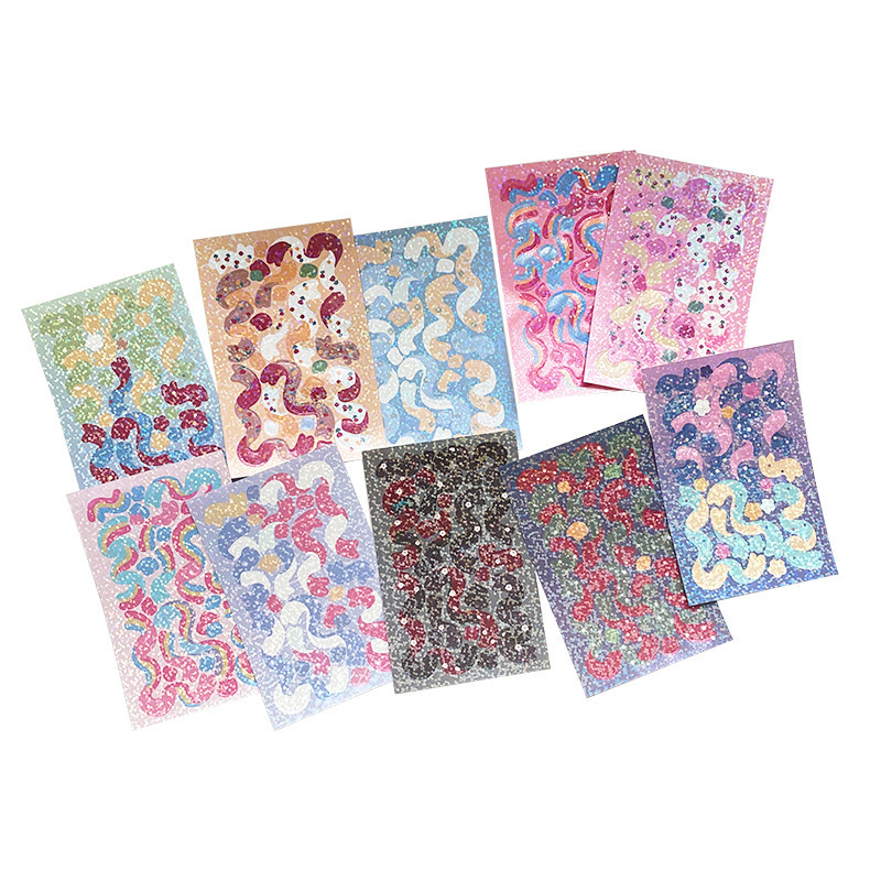 Cinta cinta láser pegatinas ins estilo estrella Goka pequeña tarjeta foto estrella persiguiendo Diario álbum decorativo Diario