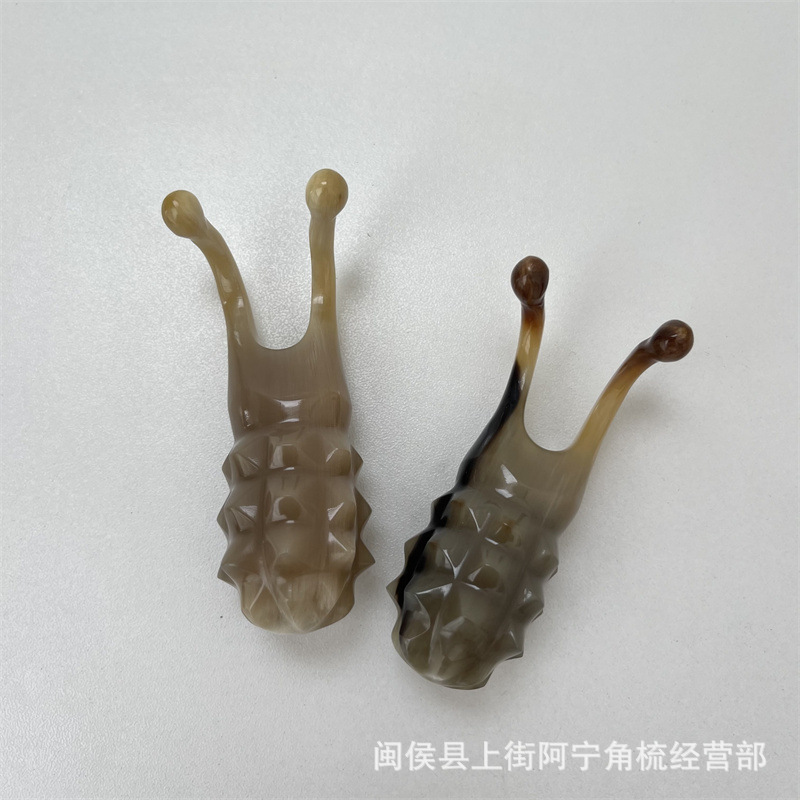 Horn Nose Massage Tool Handheld Guasha Board for Nose Bridge and Eye Area Care in use