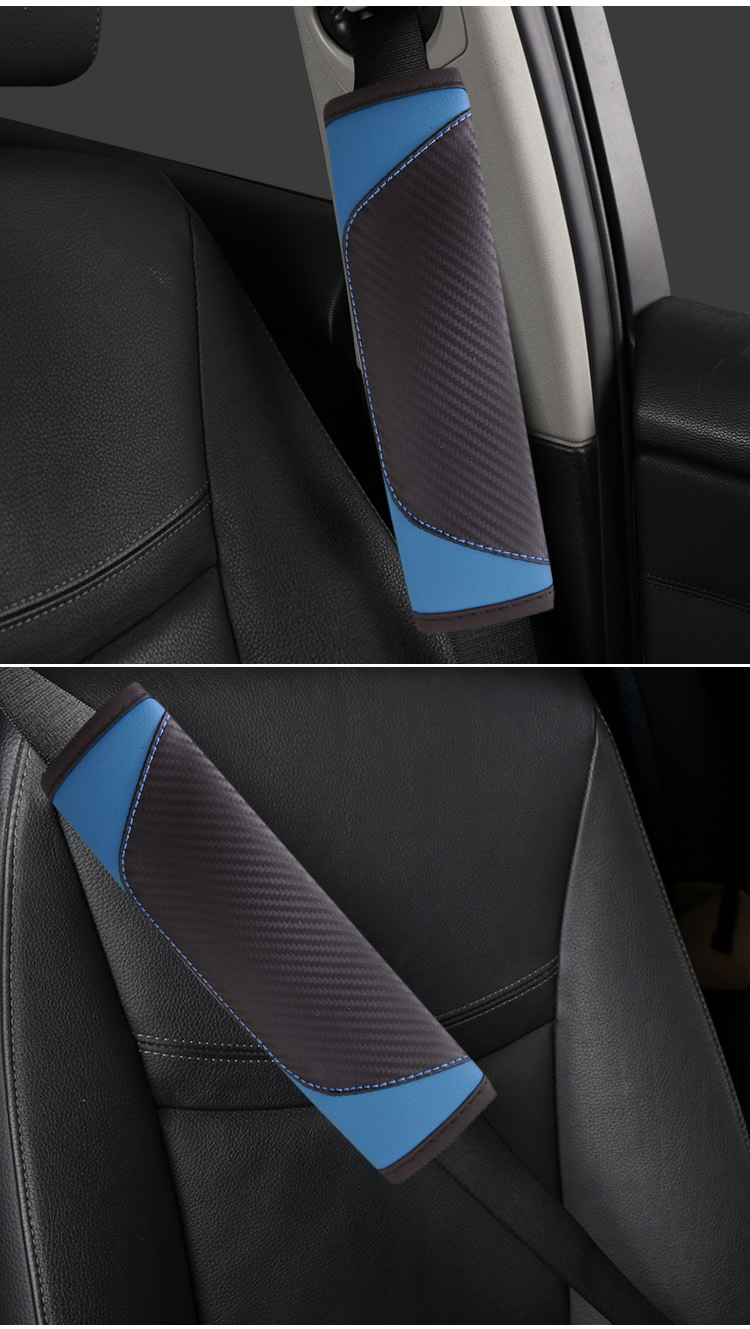 711 Amazon TEMU Explosive Cross-border Leather Embossed Car Seat Belt Shoulder Cover Protective Cover Safety Belt Cover