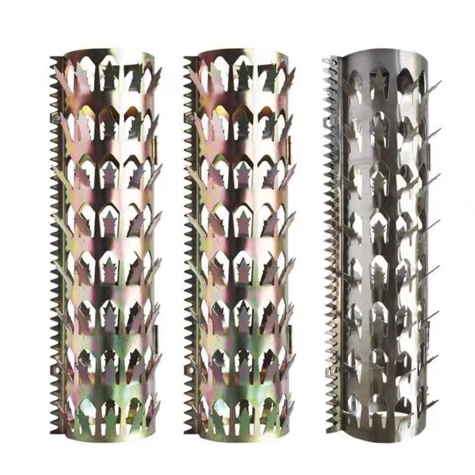 厂家供应热镀锌防锈围墙排水燃气镀锌防爬刺管道不锈钢防爬刺防盗