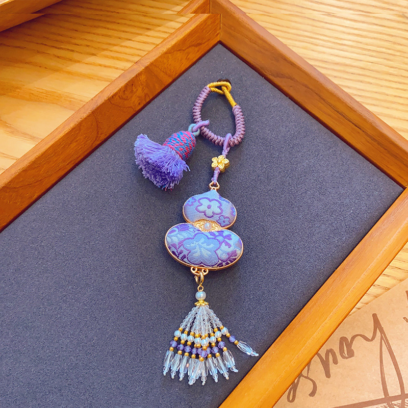 【成品】非遗宋锦葫芦挂件流苏钥匙扣包包配饰车载挂件寺庙同款|undefined