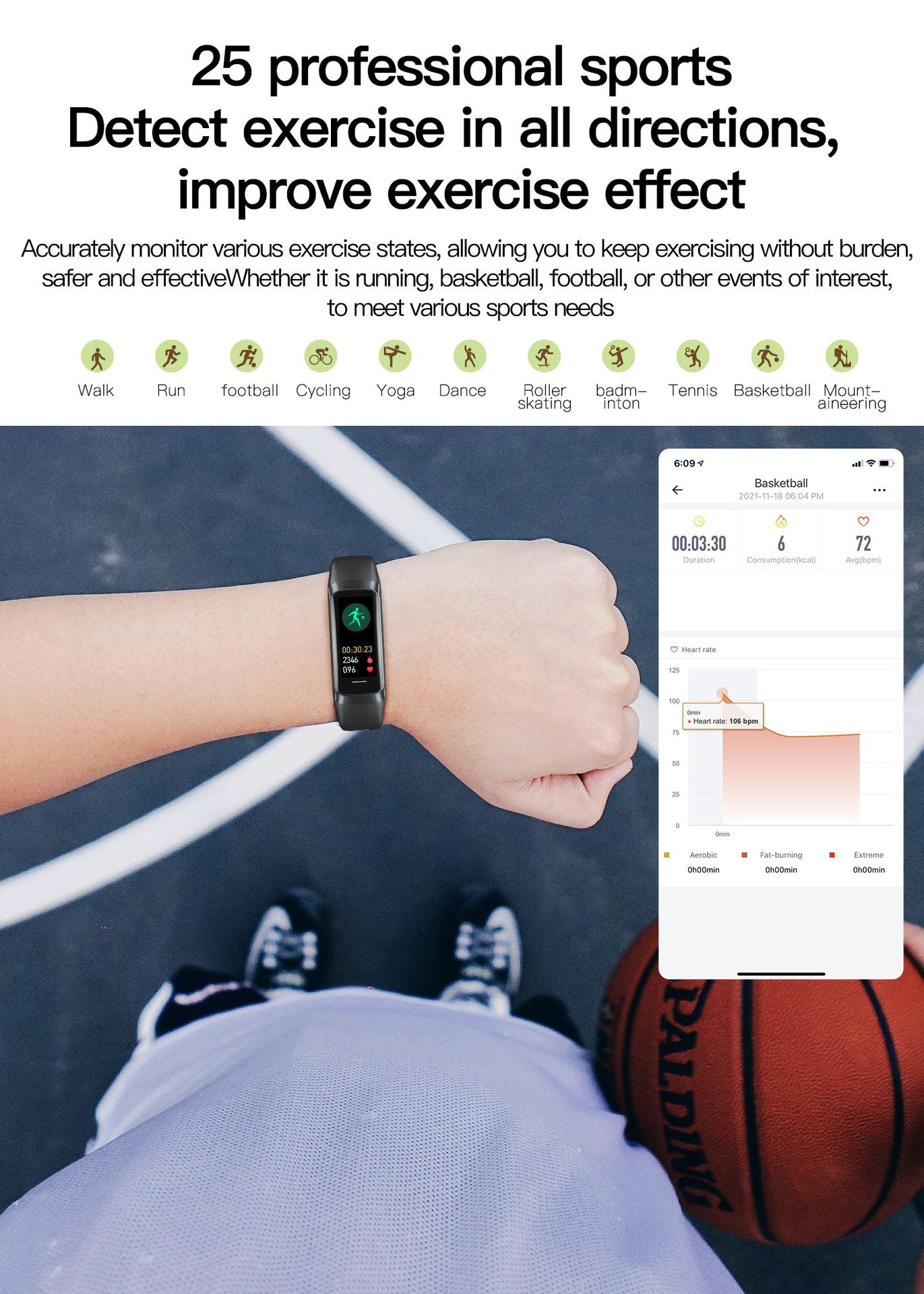Cross-border C60 smart bracelet 1.1 "AMOLED HD temperature heart rate blood pressure blood oxygen measurement sports watch undefined