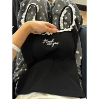 Рекомендуется! Женский жилет Pure Desire Style с кружевной отделкой и нагрудной подушечкой, летний сексуальный облегающий топ с вышивкой букв.