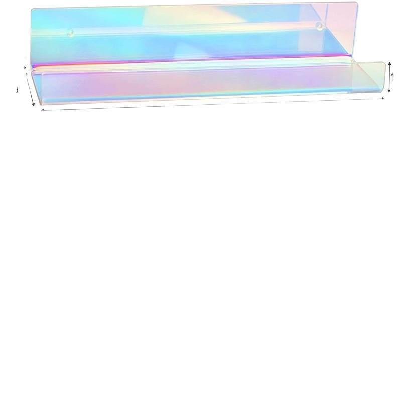 Colorido libro de oficina estante de almacenamiento de pared cocina baño multifuncional transparente acrílico estante de almacenamiento de pared