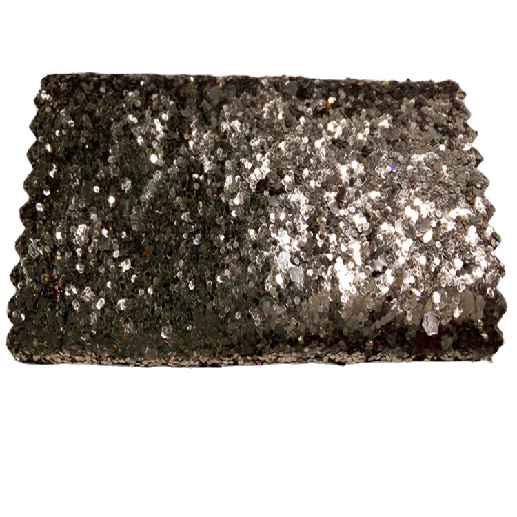 厂家供应闪光闪粉金葱布  亮晶晶炫彩PU金葱皮革 PU皮革包鞋面料