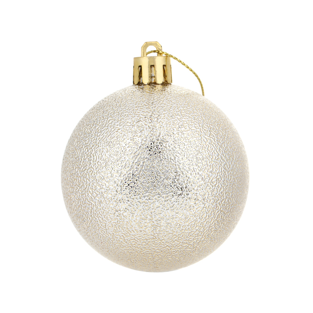 Decoraciones de árbol de Navidad Juego de bolas de plástico de copo de nieve Juego de bolas de Navidad pintadas galvanoplastia de 6cm Decoración de la escena del hogar Bola colgante