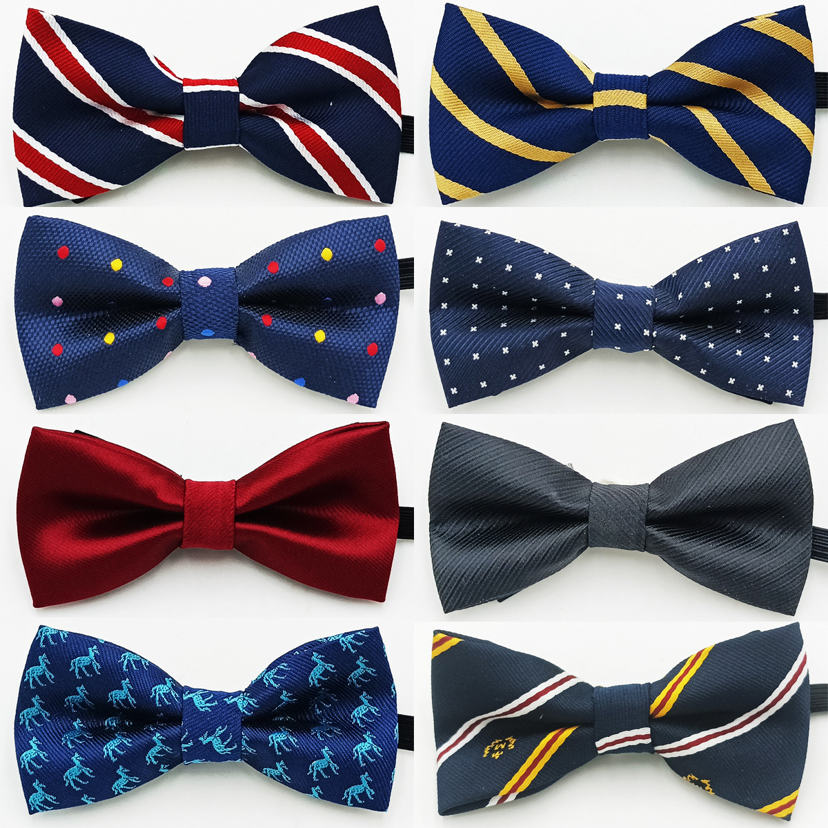 Factory spot wholesale double-layer children's bow tie boys and girls Korean British style small bow tie performance bow