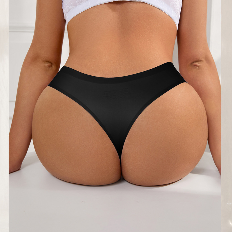 2024 Amazon nueva ropa interior sin marca de mujer cintura media de una pieza antibacteriana entrepierna transfronterial