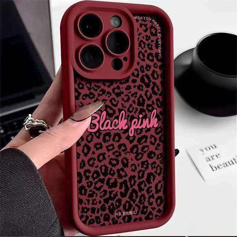 Estampado de leopardo de pantalla completa para iPhone 16pro funda para teléfono móvil Apple 15 anti-caída 14 Europa y América 13promax nuevo 12x
