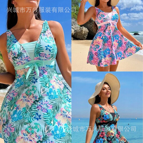 2025 New European and American Style Cross-Border Sexy Backless Plus-Size High-End Slimming One-Piece Swimsuit Bikini for Women