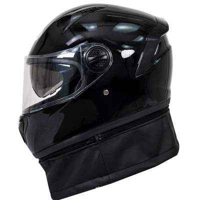 Anti-fog double-mirror motorcycle helmet electric Motorcycle Safety Supplies - wind-proof-cap-bright-black-windproof-cap