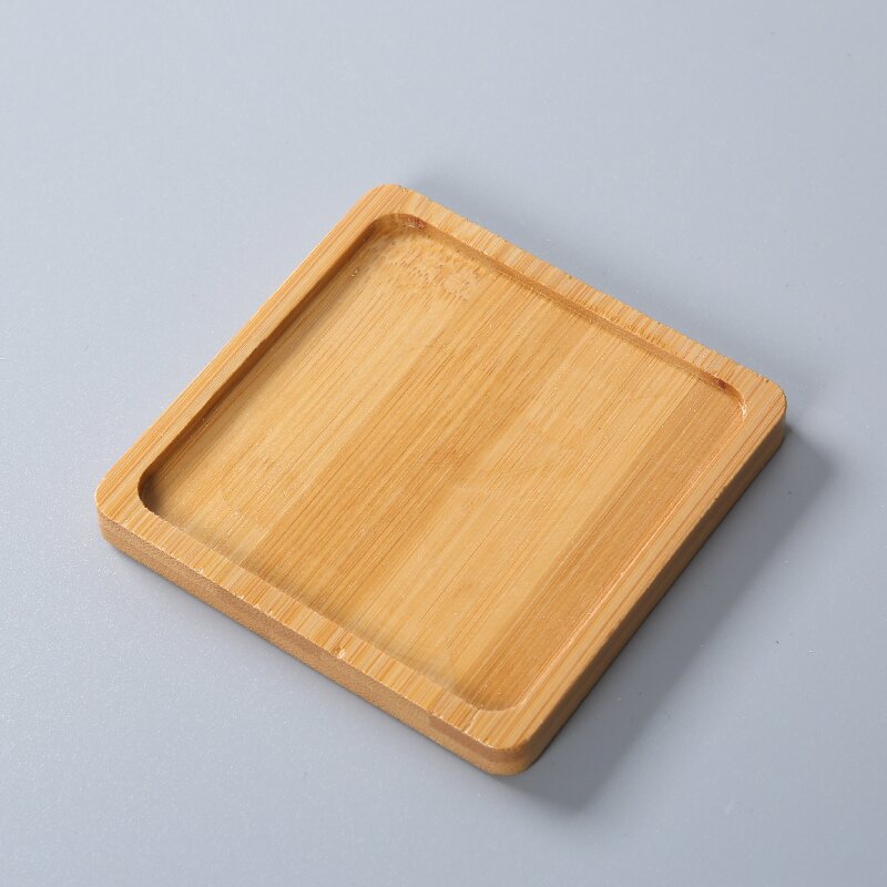 Inventario transfronterizo de bambú y madera taza almohadilla bandeja creativa mosaico DIY base bambú multicarnito bandeja almohadilla aislante térmica