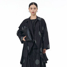 2025秋季新款设计感宽松气质原创大码女装撞色都市休闲外套80208