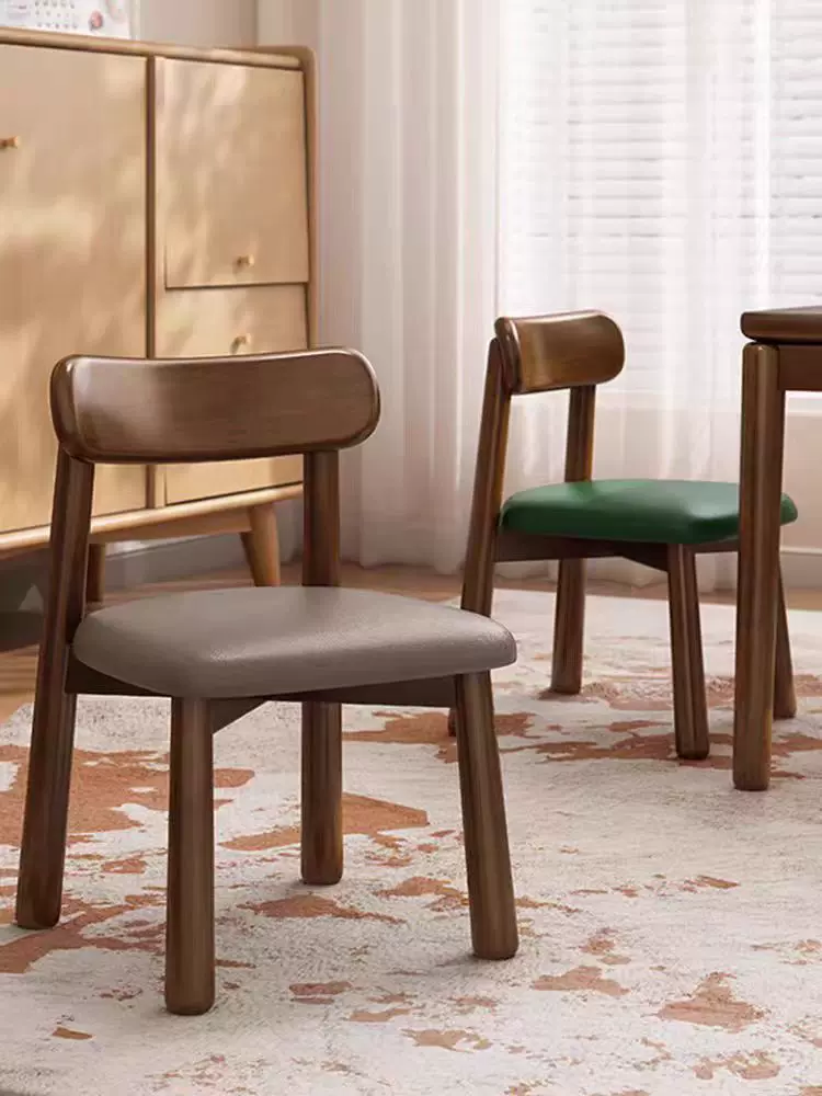 实木凳子家用儿童靠背小凳子加厚简约小椅子幼儿园木凳子原木矮凳