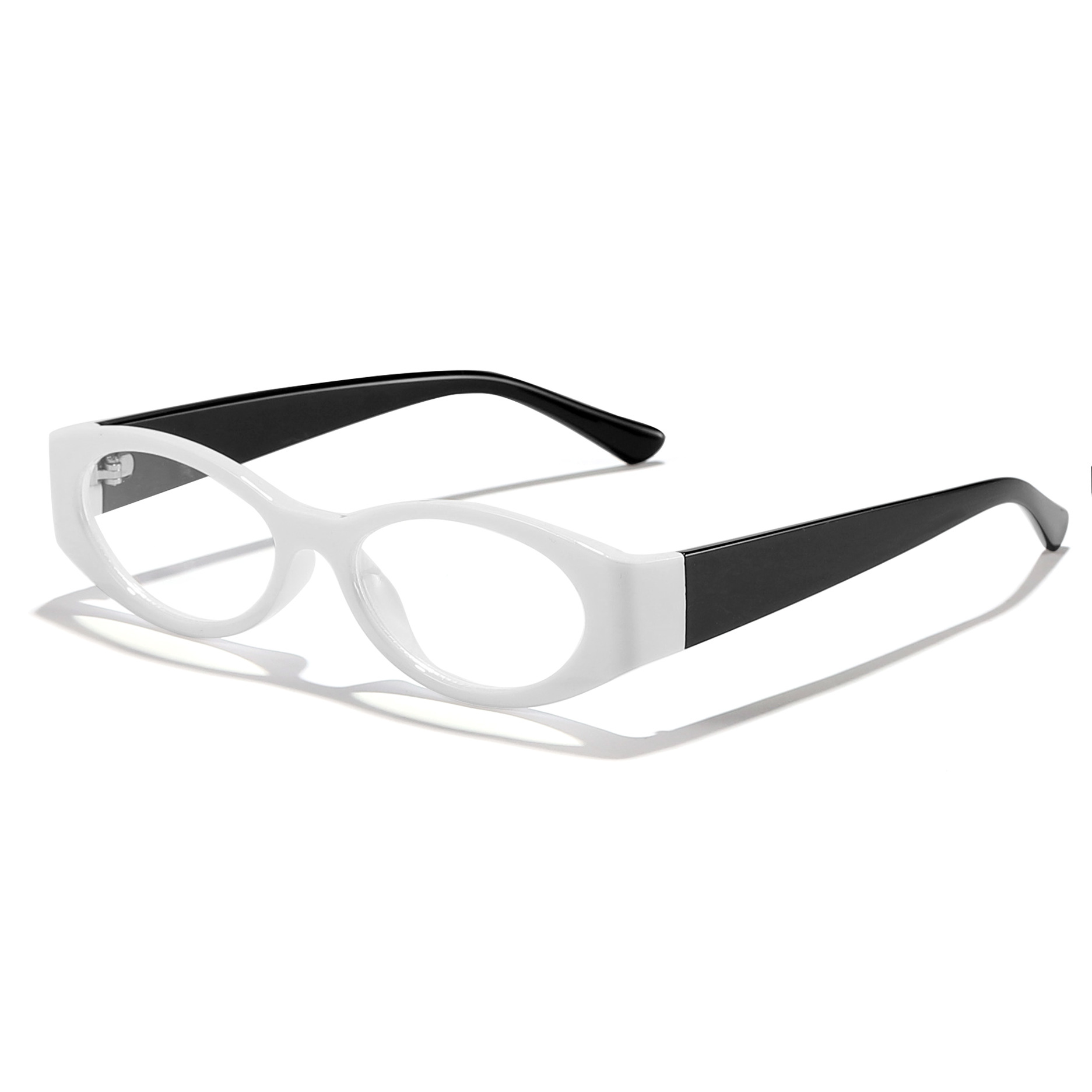 Marco blanco, pies negros, anti-luz azul