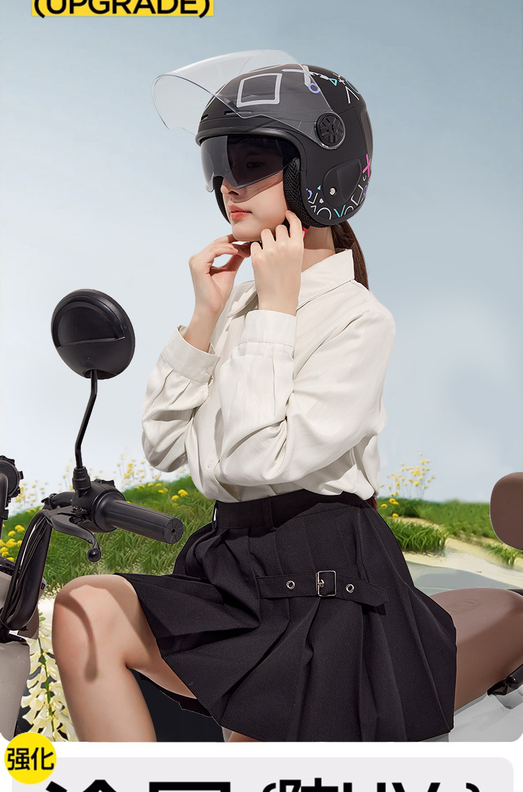 Foreign Trade Specializes in Electric Vehicle Helmets, Unisex Electric Motorcycle Helmets, Autumn and Winter Cold-Proof and Warm-Keeping Winter Safety Helmets