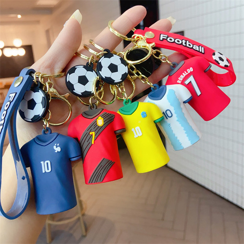  FIFA World Cup Star Player Jersey Figure Keychain Fashion Backpack Ornament Unique Creative Gift