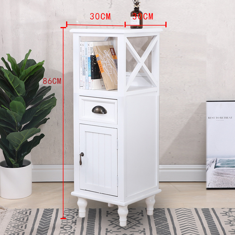 American retro meseta de cabecera de madera sólida hendidura pequeño vinícola tipo cajón 40CM gabinete de almacenamiento TV sala de estar vertical