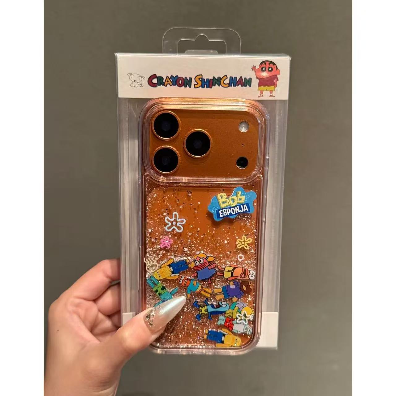 Transparent Glitter Quicksand Bichibao 13 Suitable for Iphone17Promax Apple 16 Mobile Phone Case 15 Hot Model 14Pm