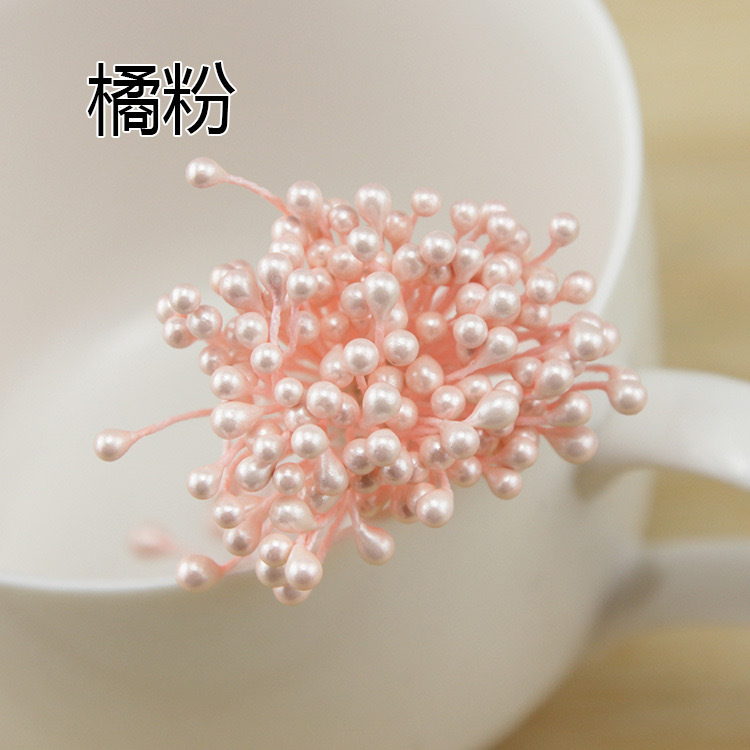 55mmの長さのdiyは花の芯の真珠の花の蕊をシミュレーションしてシフォンの花の補助材料の手作りのアクセサリの部品の材料を作ります。