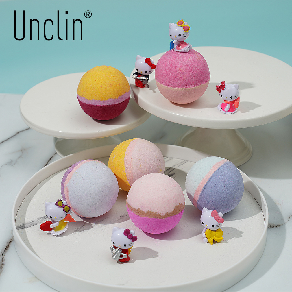 Cross border essential oil Bath Balls 112g kitten Toys children Fragrance Bath colour animal Cartoon Balls