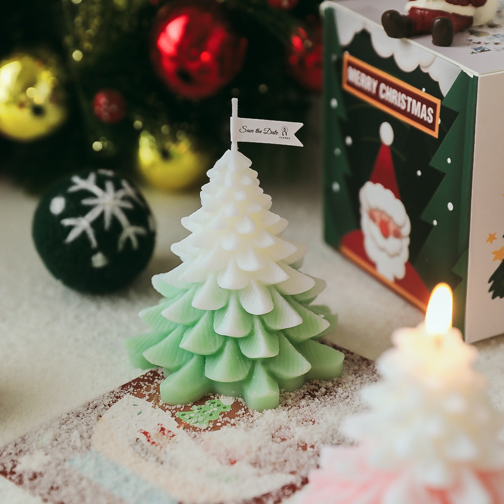 Christmas Tree Scented Candle Creative Birthday Gift Wholesale Festival Gift Scented Christmas Candle Aroma Gift Box