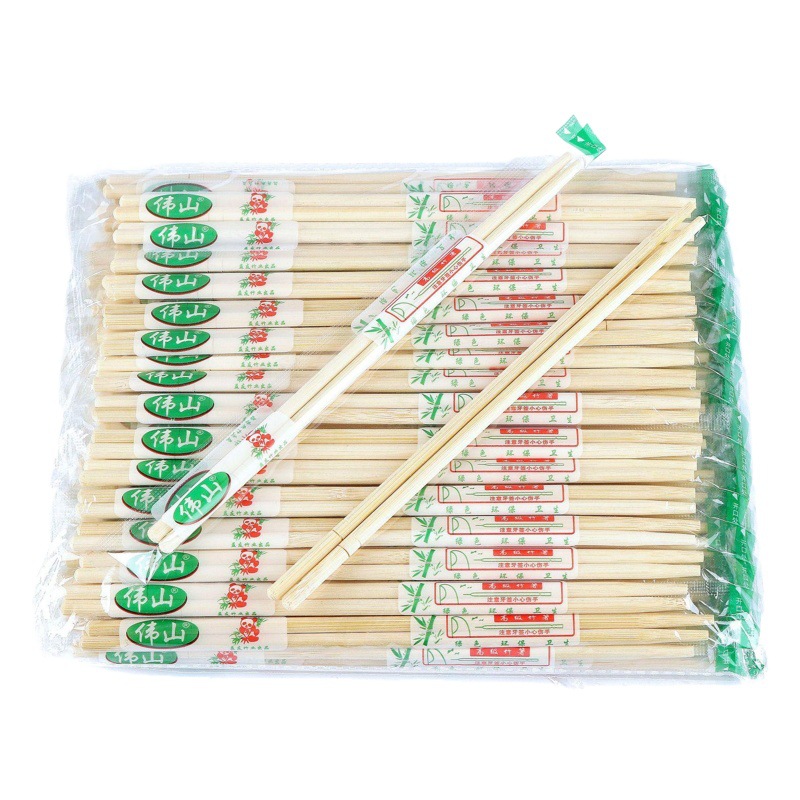 Weishan disposable chopsticks wholesale fast food take-out commercial tableware hygiene round chopsticks fast food convenient toothpick chopsticks bamboo chopsticks
