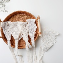 韩系女童发饰婴儿包头护囟门发带宝宝甜美公主花边蕾丝系带头花