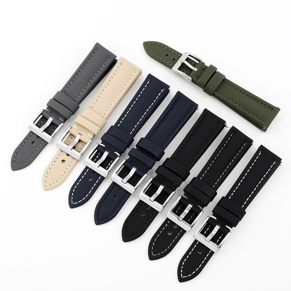 New Oxford Tarpaulin Genuine Leather Fit Watch Strap Spot 18/19/20/21/22/23/24mm