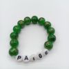 Green fashionable organic bracelet with letters, European style