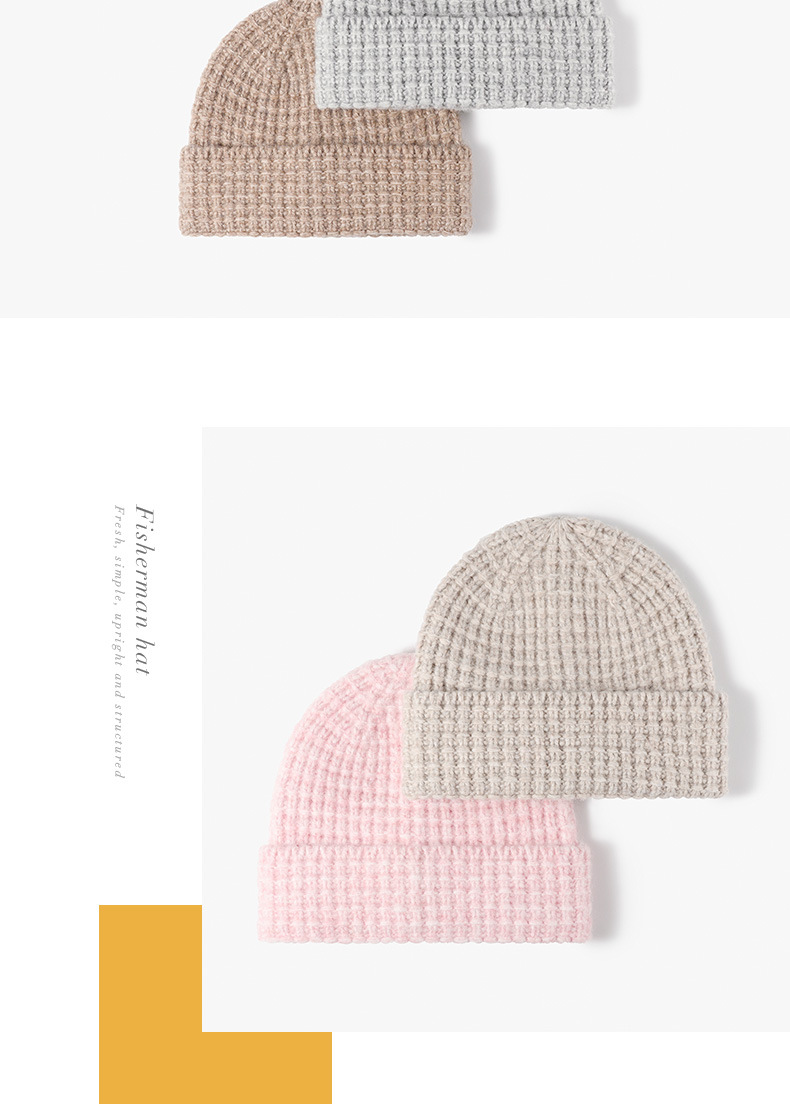 Wollmütze Herbst und Winter Damen Warme Leichte Brettmütze Kalte Mütze Großer Kopfumfang Verdickter Ohrenschutz Vielseitige Strickmütze_voghion.com