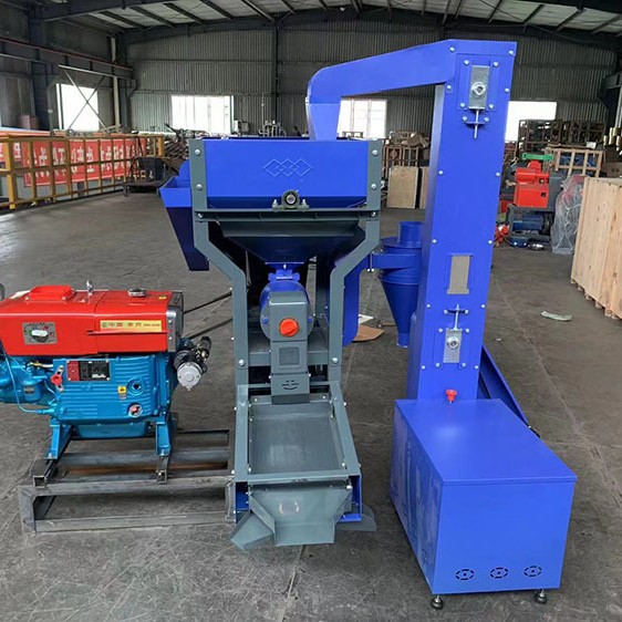 80型提升上料排石除杂振动分离商用家用电动剥谷机三相加工打米机