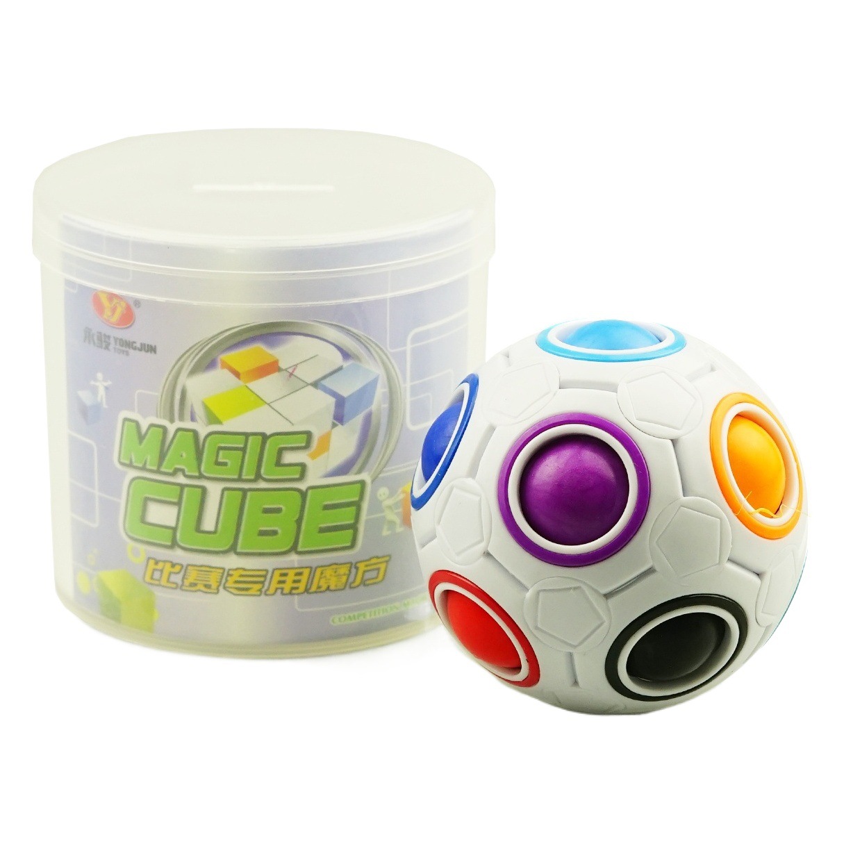 Cross-border Explosions Yongjun Magic Rainbow Ball Rubik's Cube YJ0233 Luminous Football Decompression Alien Creative Educational Toys