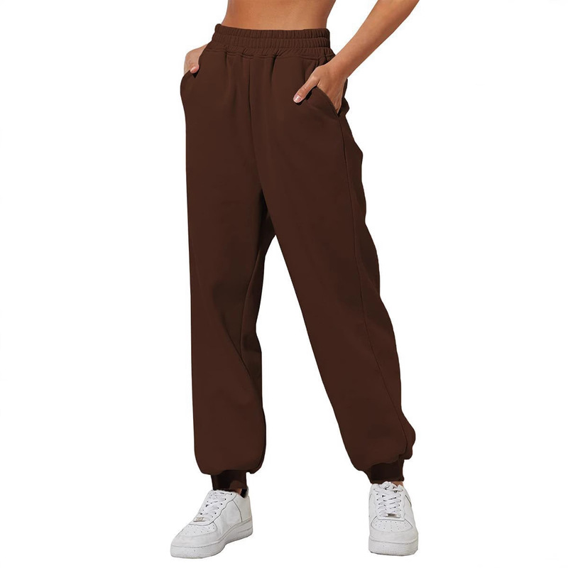 2025 Women's High Waist Loose Sweatpants Plaid High Waist Jogging Pants Casual Sweatshirt Pants with Pockets
