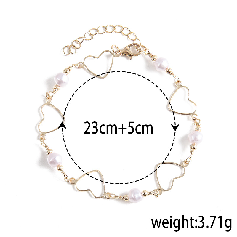 1 Piece Fashion Heart Shape Alloy Plating Women's Anklet display picture 7