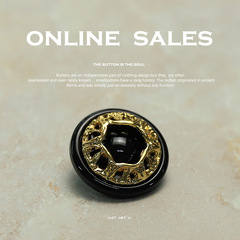 [Yi Sen] Chanel-style Fashion Metal Resin Buttons Tweed Coat Suit Fur Overcoat Decorative Buttons